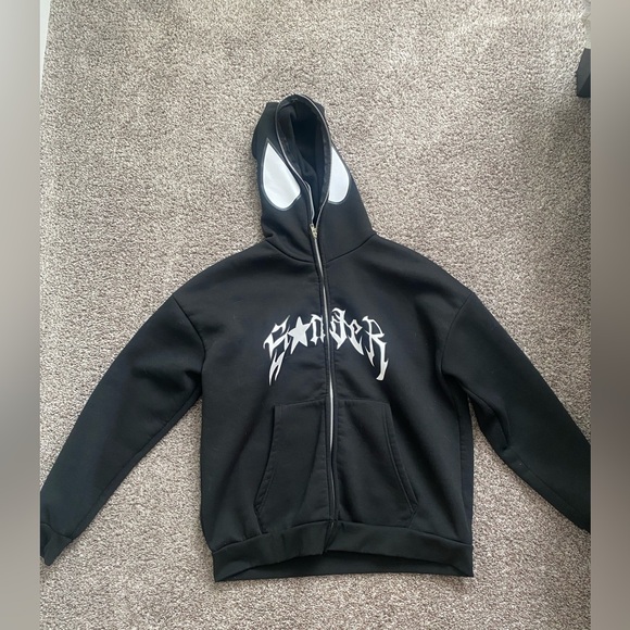 Amazon Sweaters - Black Graphic Hoodie